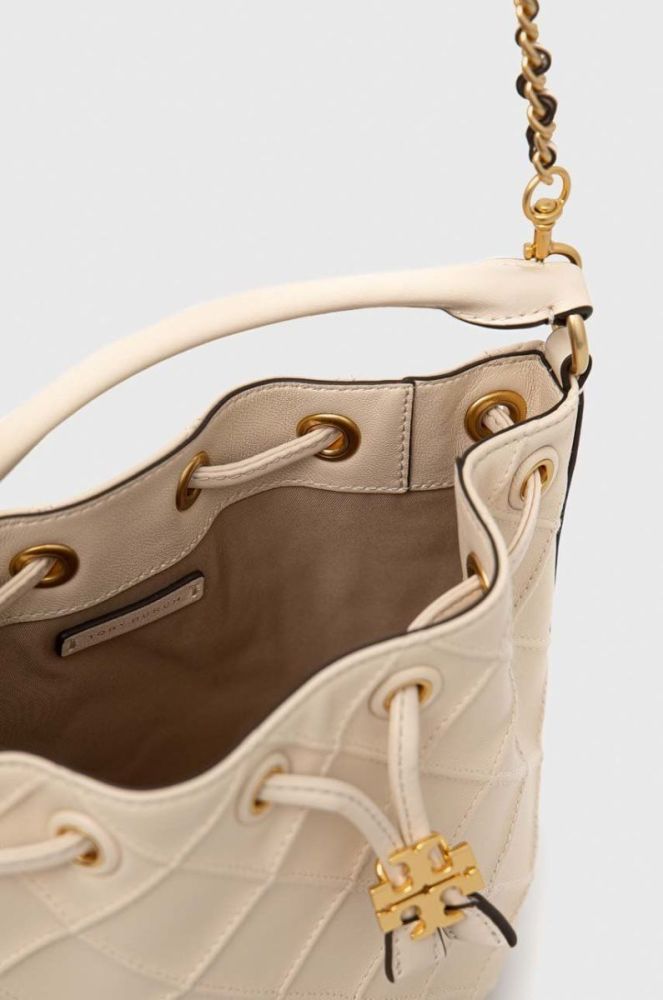 Шкіряна сумочка Tory Burch колір бежевий (2924126) фото 5