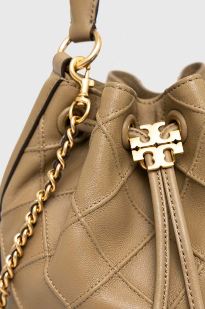 Шкіряна сумочка Tory Burch колір бежевий (3023531) фото 3