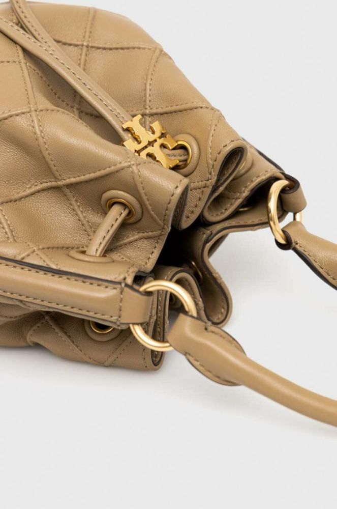 Шкіряна сумочка Tory Burch колір бежевий (3023531) фото 5