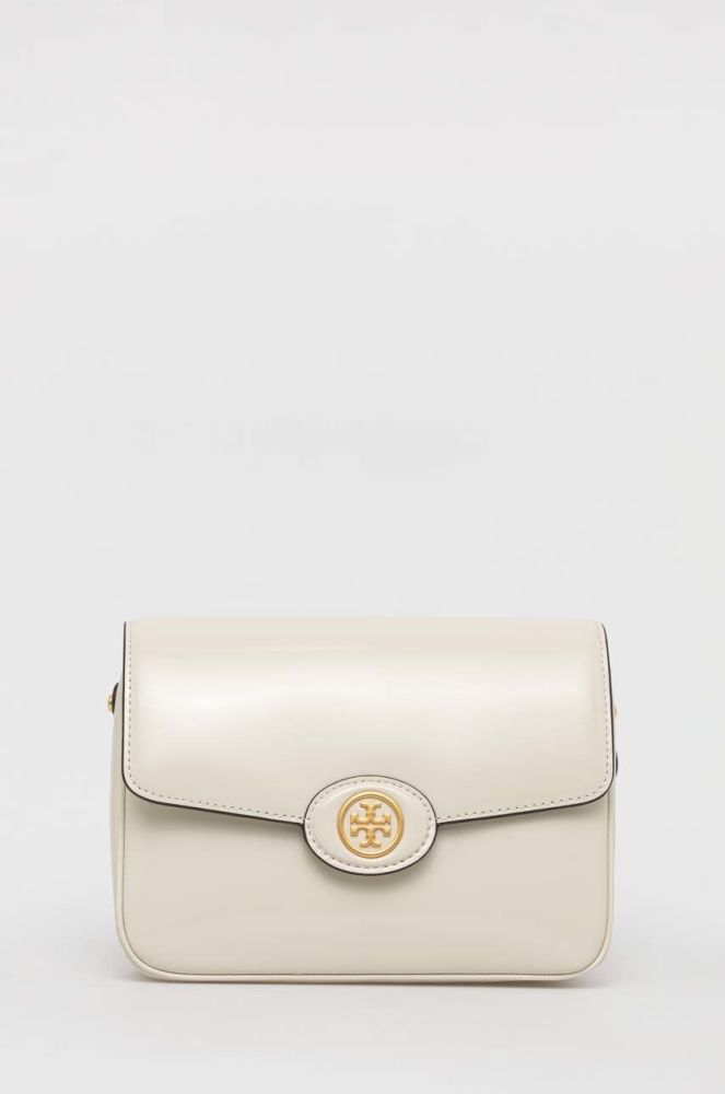 Шкіряна сумочка Tory Burch колір бежевий (2924989)