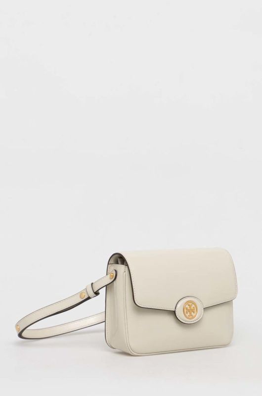Шкіряна сумочка Tory Burch колір бежевий (2924989) фото 2