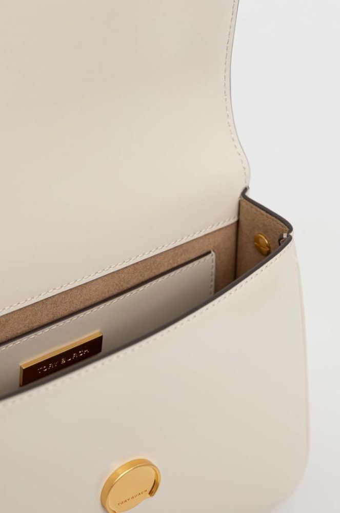 Шкіряна сумочка Tory Burch колір бежевий (2924989) фото 5
