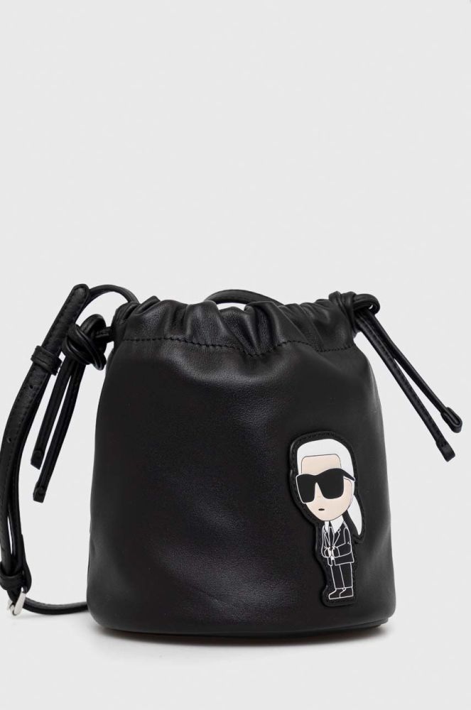 Шкіряна сумочка Karl Lagerfeld колір чорний (2897015)