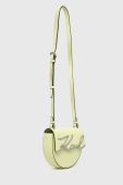 Шкіряна сумочка Karl Lagerfeld колір зелений (2894088)