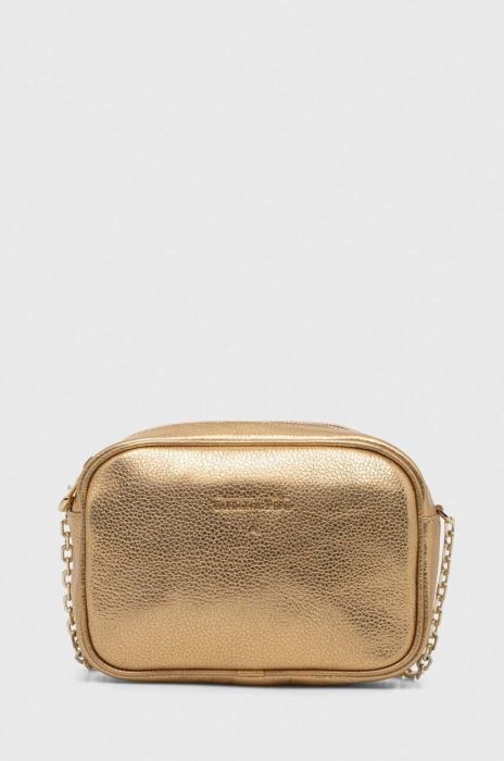 Шкіряна сумочка Patrizia Pepe колір бежевий (3373915)