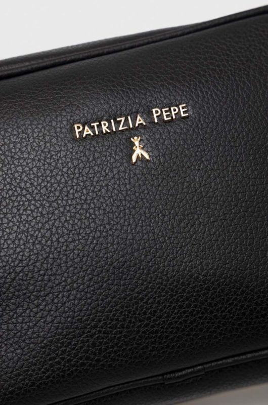 Шкіряна сумочка Patrizia Pepe колір чорний фото 4