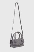 Шкіряна сумочка Patrizia Pepe колір сірий