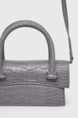 Шкіряна сумочка Patrizia Pepe колір сірий