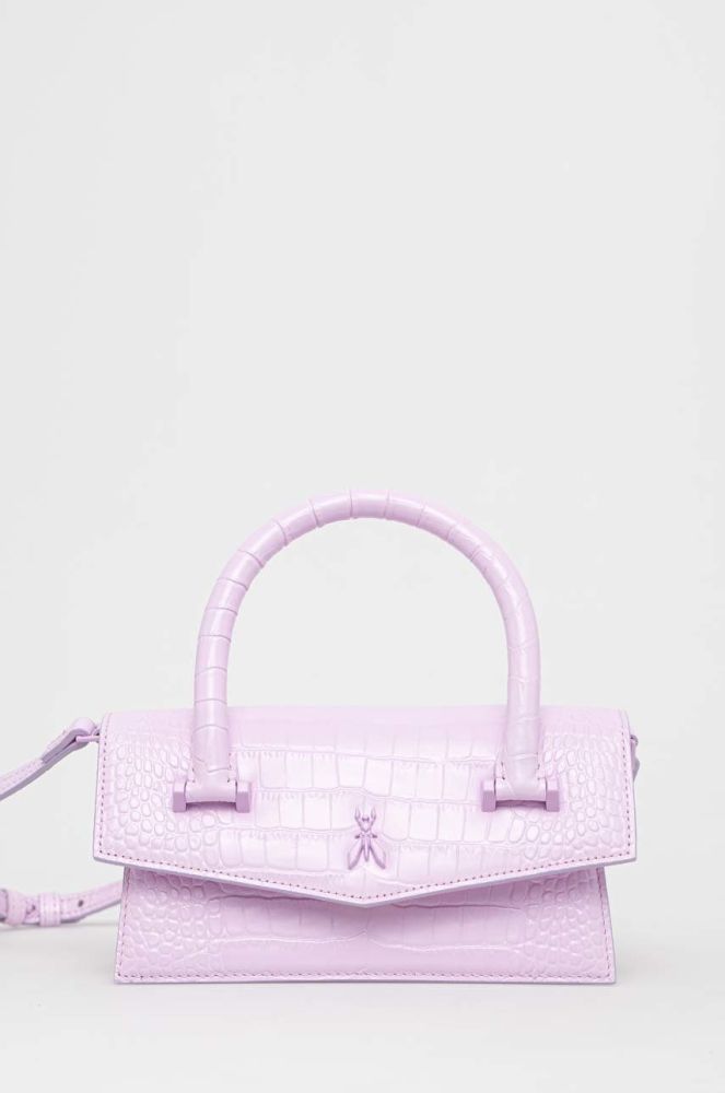 Шкіряна сумочка Patrizia Pepe колір фіолетовий (2867967)