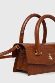 Шкіряна сумочка Patrizia Pepe колір коричневий (2867965)