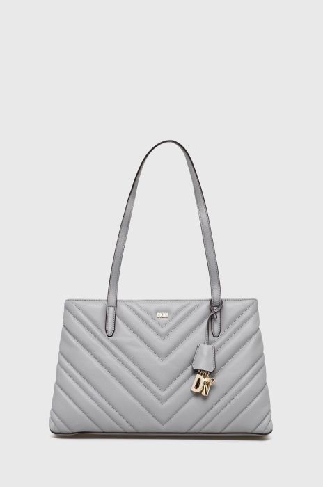 Шкіряна сумочка Dkny колір сірий (3114936)