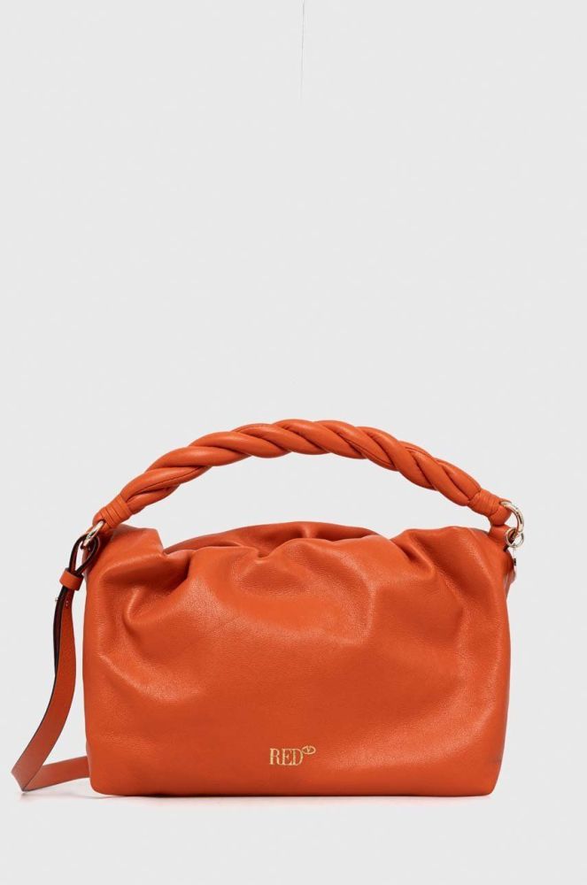 Шкіряна сумочка Red Valentino колір помаранчевий (2940252)