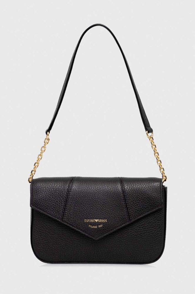 Шкіряна сумочка Emporio Armani колір чорний (3071883)