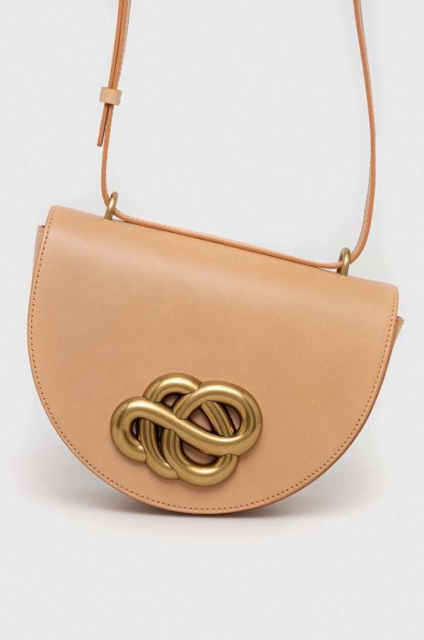 Шкіряна сумочка By Malene Birger колір бежевий (3145299)