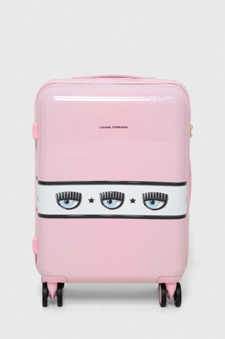 Валіза Chiara Ferragni колір рожевий (2948734)