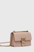 Шкіряна сумочка Pinko колір рожевий (2922566)