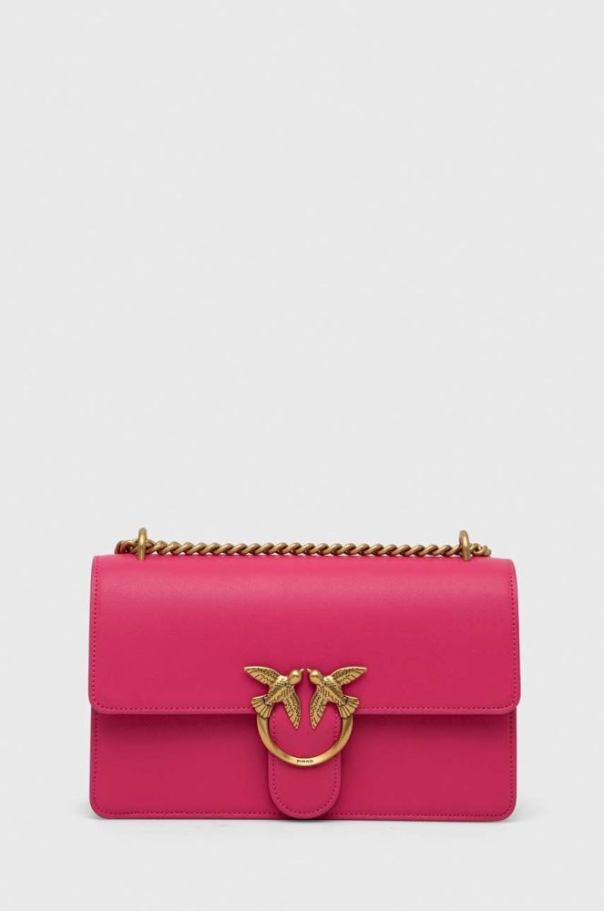 Шкіряна сумочка Pinko колір фіолетовий (2922565)