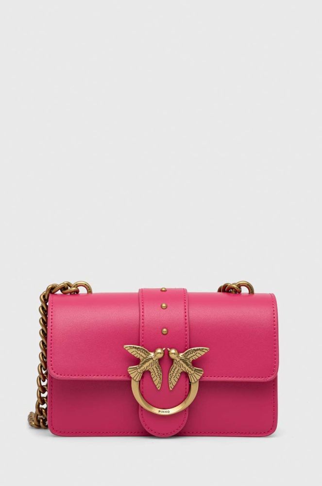 Шкіряна сумочка Pinko колір фіолетовий (2922573)