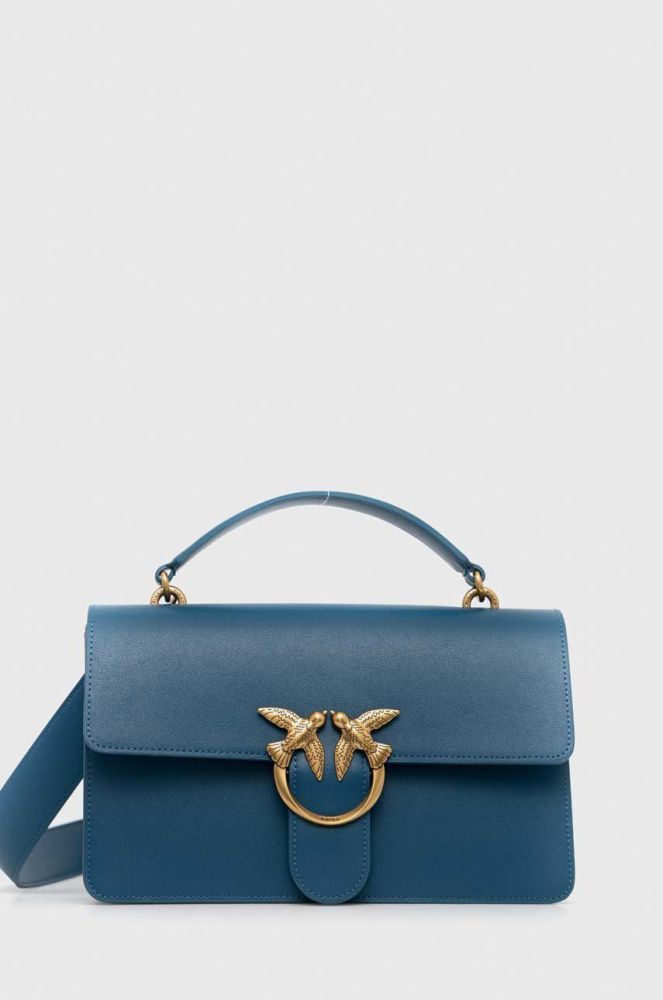 Шкіряна сумочка Pinko колір блакитний (2920143)