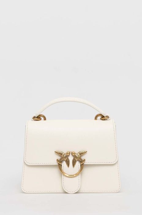 Шкіряна сумочка Pinko колір білий (2922583)
