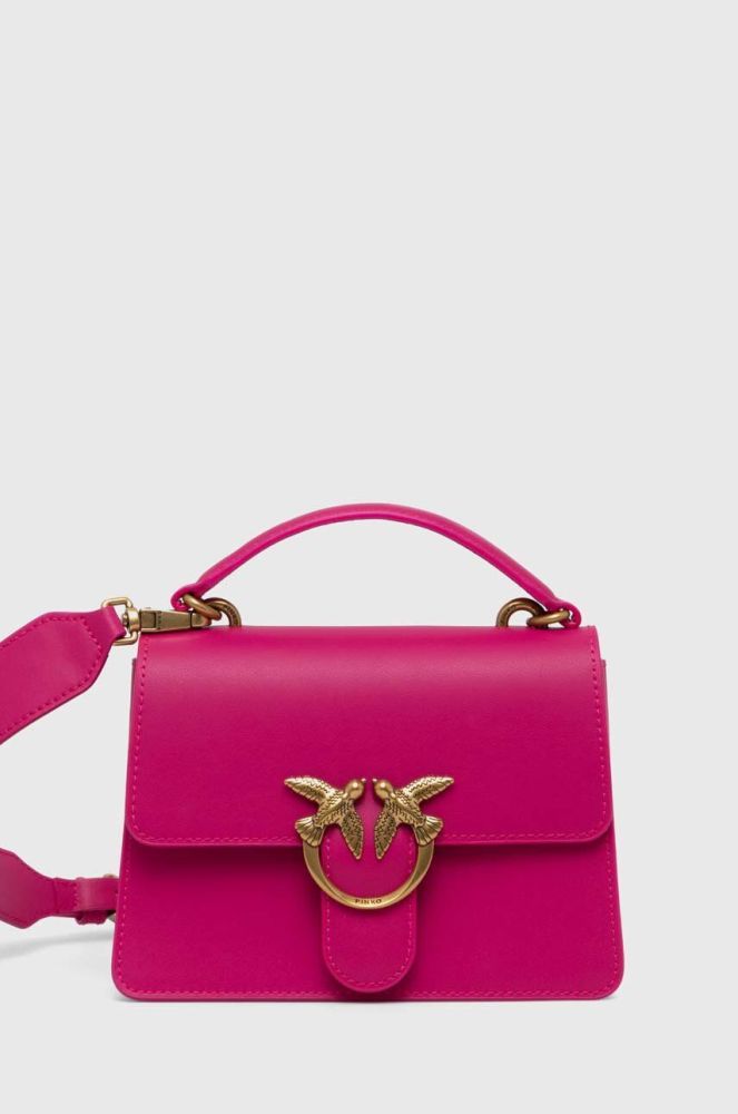 Шкіряна сумочка Pinko колір фіолетовий (3440014)