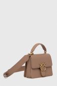 Шкіряна сумочка Pinko колір бежевий (3440013)