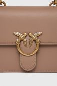 Шкіряна сумочка Pinko колір бежевий (3440013)