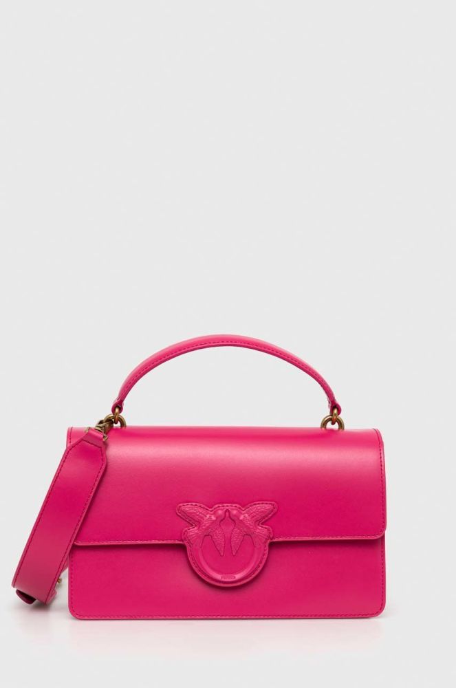 Шкіряна сумочка Pinko колір фіолетовий (2955607)