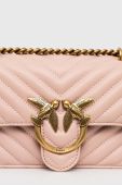 Шкіряна сумочка Pinko колір рожевий (2932189)