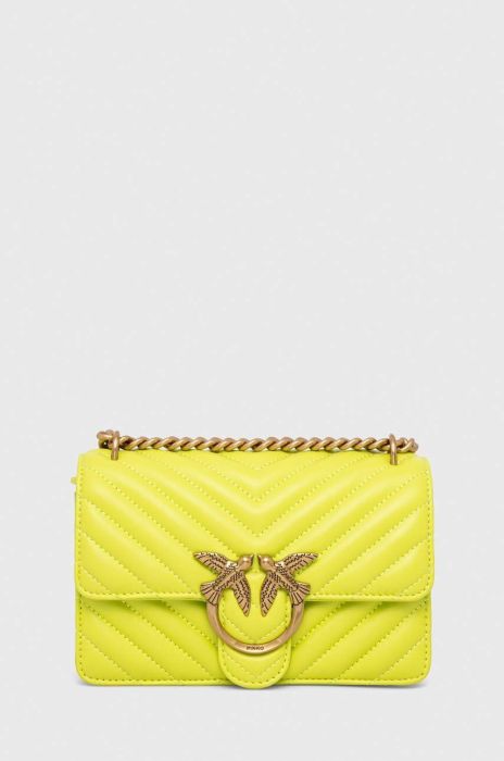 Шкіряна сумочка Pinko колір сірий (3440019)