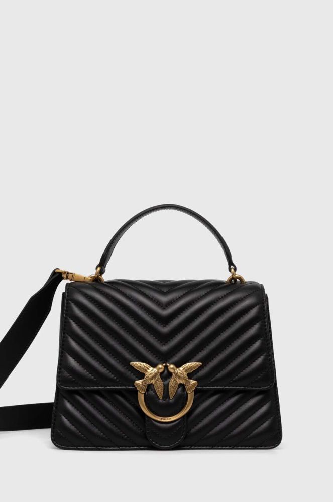 Шкіряна сумочка Pinko колір чорний (3435950)