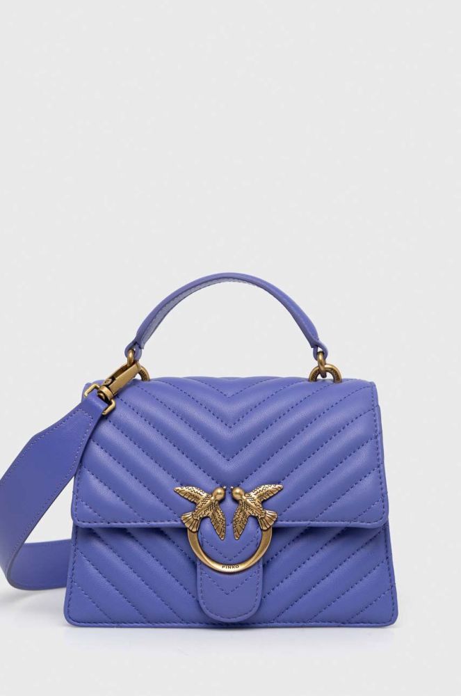 Шкіряна сумочка Pinko колір фіолетовий (2955617)