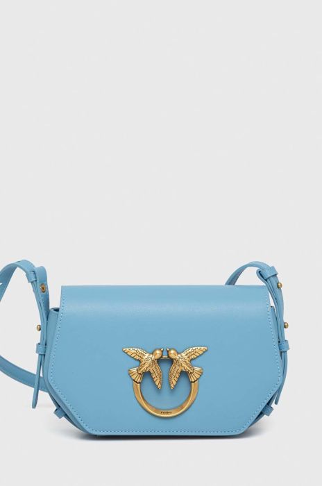 Шкіряна сумочка Pinko колір блакитний (2930007)