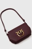Шкіряна сумочка Pinko колір бордо (3501995)