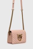 Шкіряна сумочка Pinko колір рожевий (2932177)