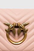 Шкіряна сумочка Pinko колір рожевий (2932177)