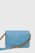 Шкіряна сумочка Pinko колір блакитний (2932174)
