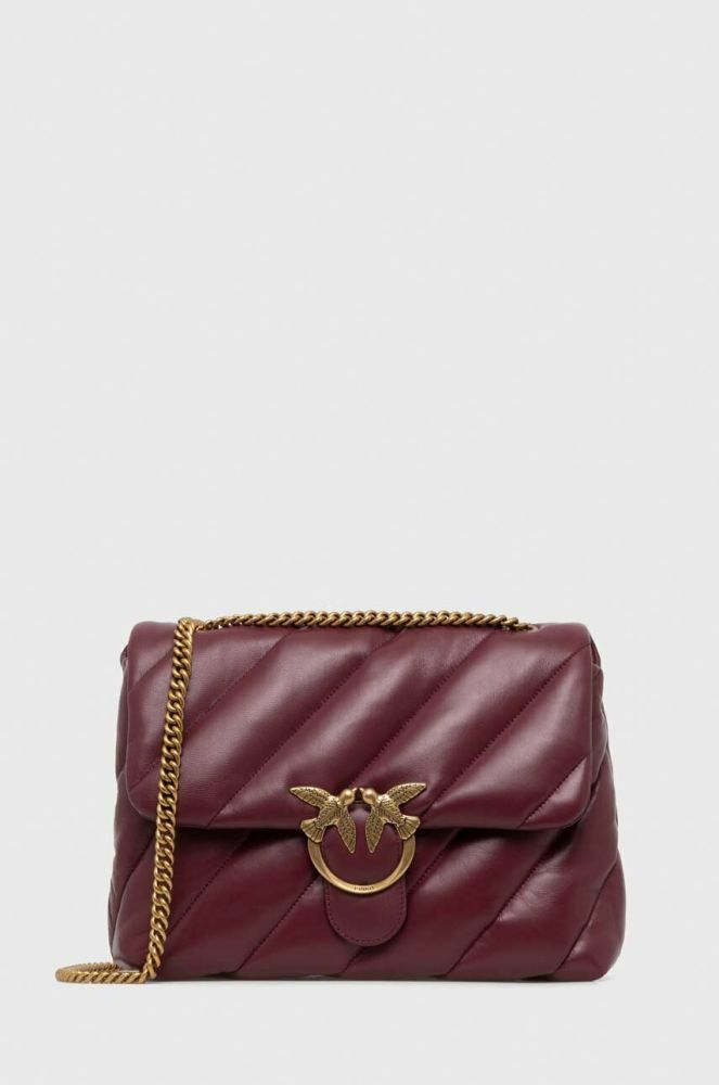 Шкіряна сумочка Pinko колір коричневий (3432960)