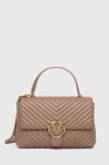 Шкіряна сумочка Pinko колір бежевий (3440040)