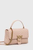 Шкіряна сумочка Pinko колір рожевий (2924168)