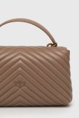 Шкіряна сумочка Pinko колір бежевий (3440041)