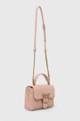 Шкіряна сумочка Pinko колір рожевий (3435951)