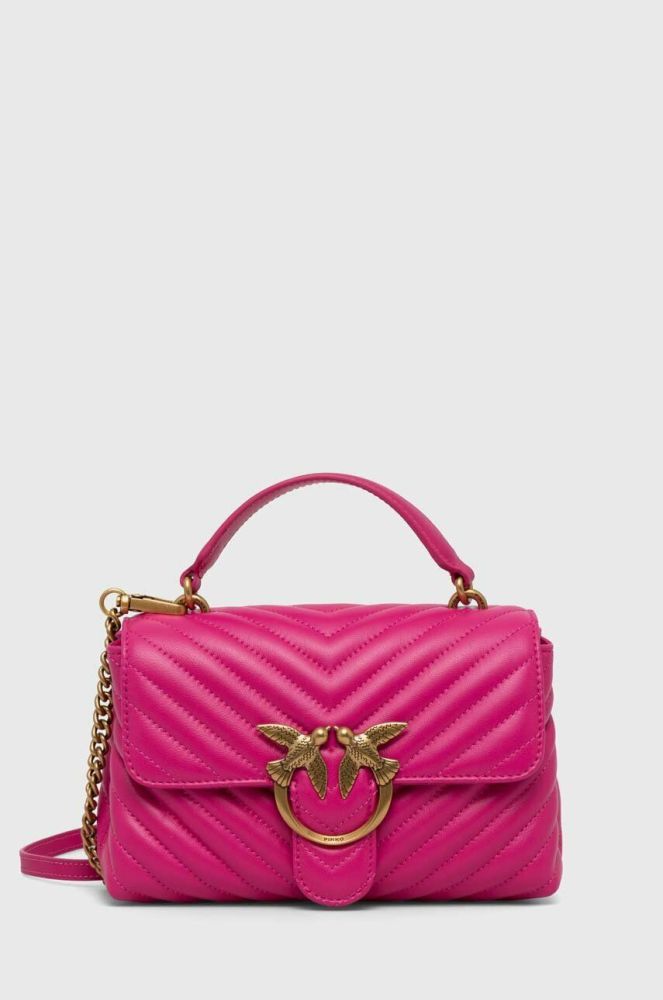 Шкіряна сумочка Pinko колір фіолетовий (3435952)