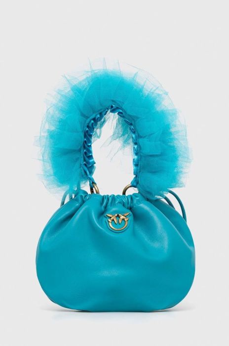 Шкіряна сумочка Pinko колір бірюзовий (2924171)
