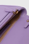 Шкіряна сумочка Pinko колір фіолетовий (3435954)
