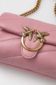 Шкіряна сумочка Pinko колір рожевий (3440044)