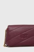Шкіряна сумочка Pinko колір бордо (3440046)
