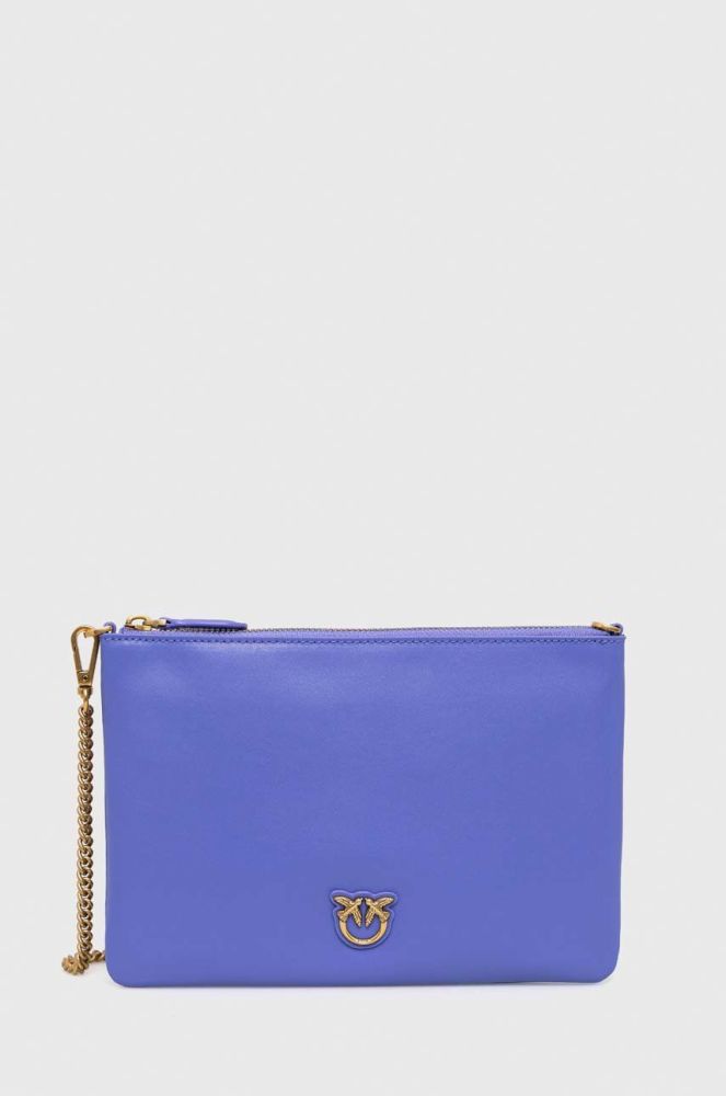 Шкіряна сумочка Pinko колір фіолетовий (2924184)