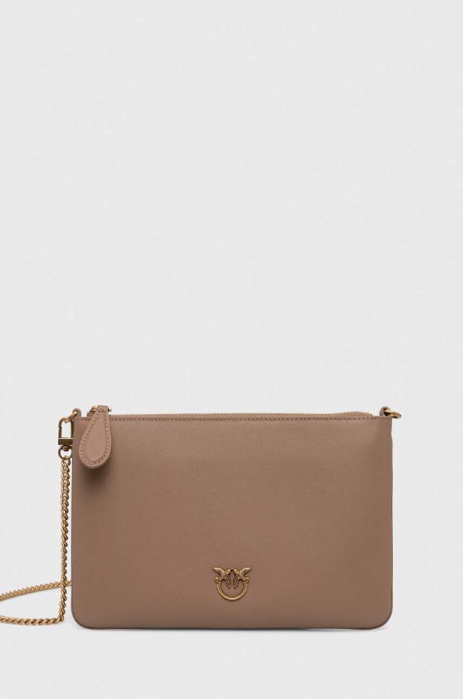 Шкіряна сумочка Pinko колір коричневий (3417619)