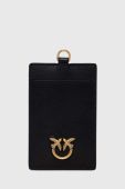 Шкіряний чохол на банківські карти Pinko колір чорний (2917725)